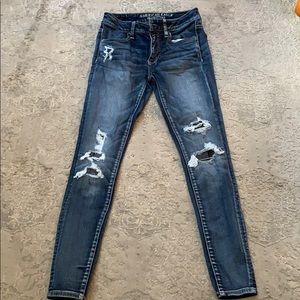 american eagle unique ripped jeans